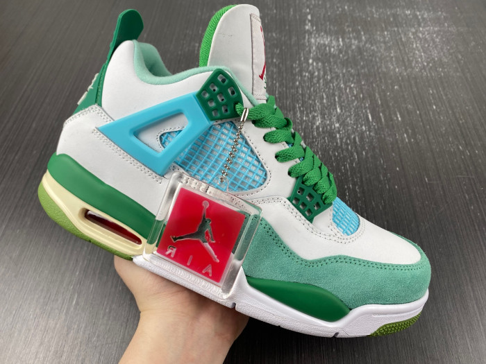 jordan 4 retro sb white grass green (limited edition) aj4-kncw