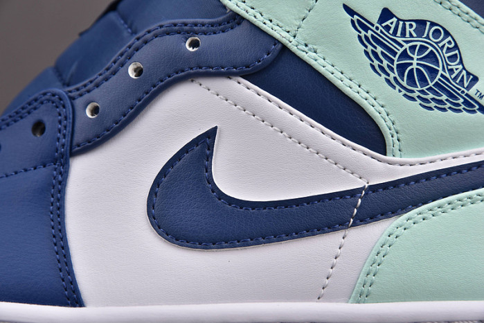 jordan 1 mid blue mint 554725-413