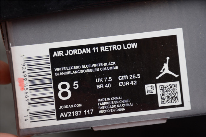 air jordan 11 retro low legend blue av2187-117