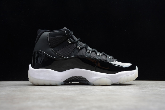 air jordan 11 25th anniversary black silver eyelets ct8012-011
