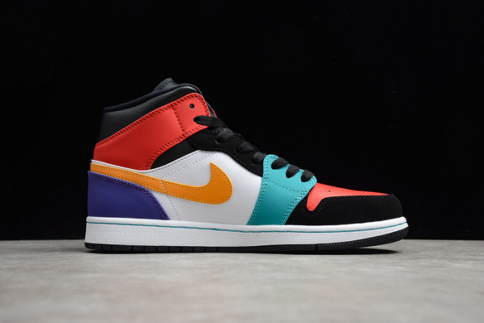 air jordan 1 mid bred multi-color 554724-125