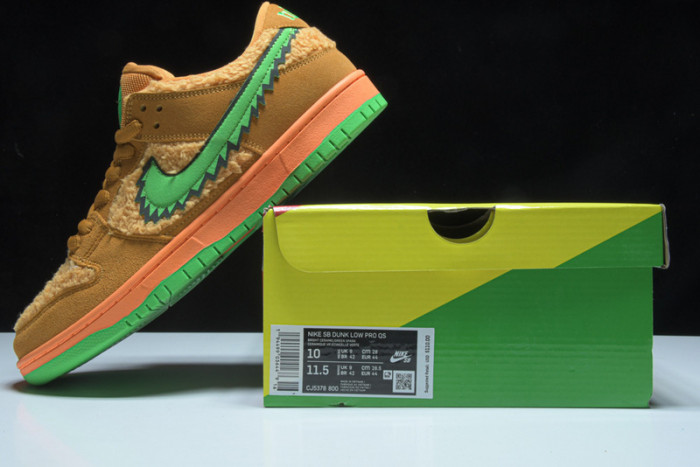 grateful dead nike sb dunk low orange bear cj5378-800